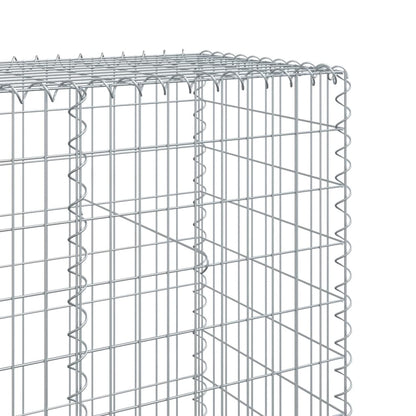 Gabione mit Deckel 200x50x200 cm Verzinktes Eisen