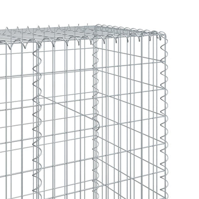 Gabione mit Deckel 600x50x200 cm Verzinktes Eisen