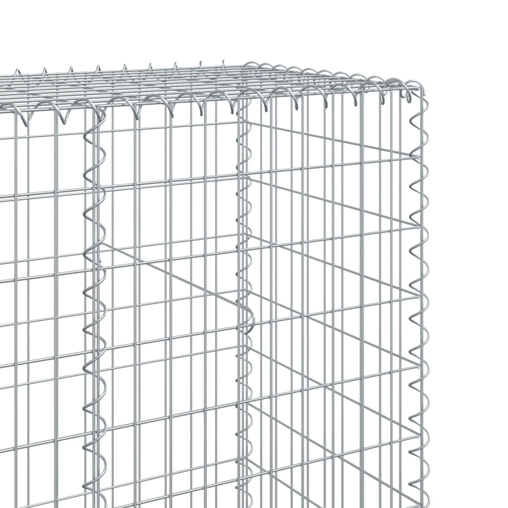 Gabione mit Deckel 1200x50x200 cm Verzinktes Eisen