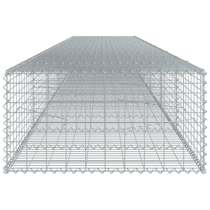 Gabione mit Deckel 600x100x50 cm Verzinktes Eisen