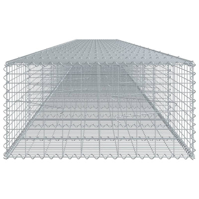 Gabione mit Deckel 1100x100x50 cm Verzinktes Eisen