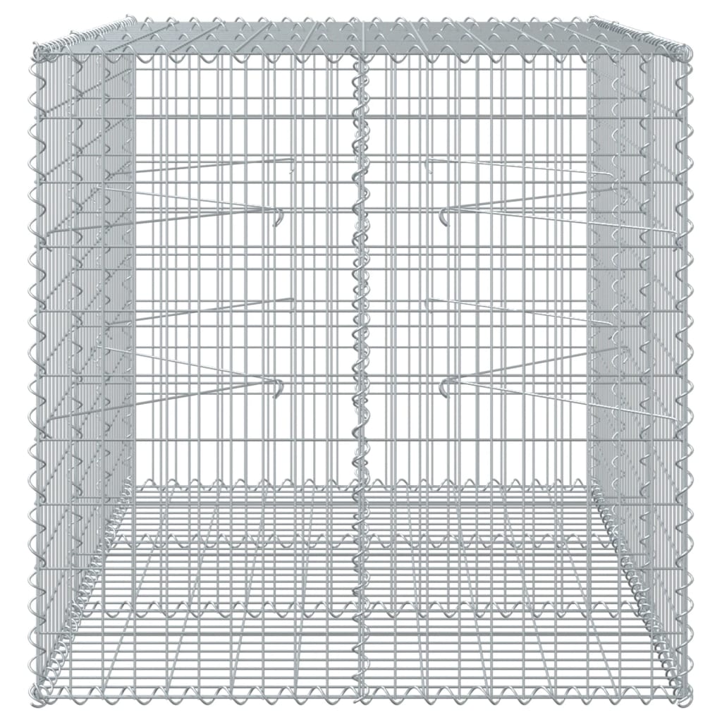 Gabione mit Deckel 150x100x100 cm Verzinktes Eisen