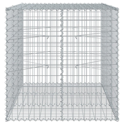 Gabione mit Deckel 150x100x100 cm Verzinktes Eisen