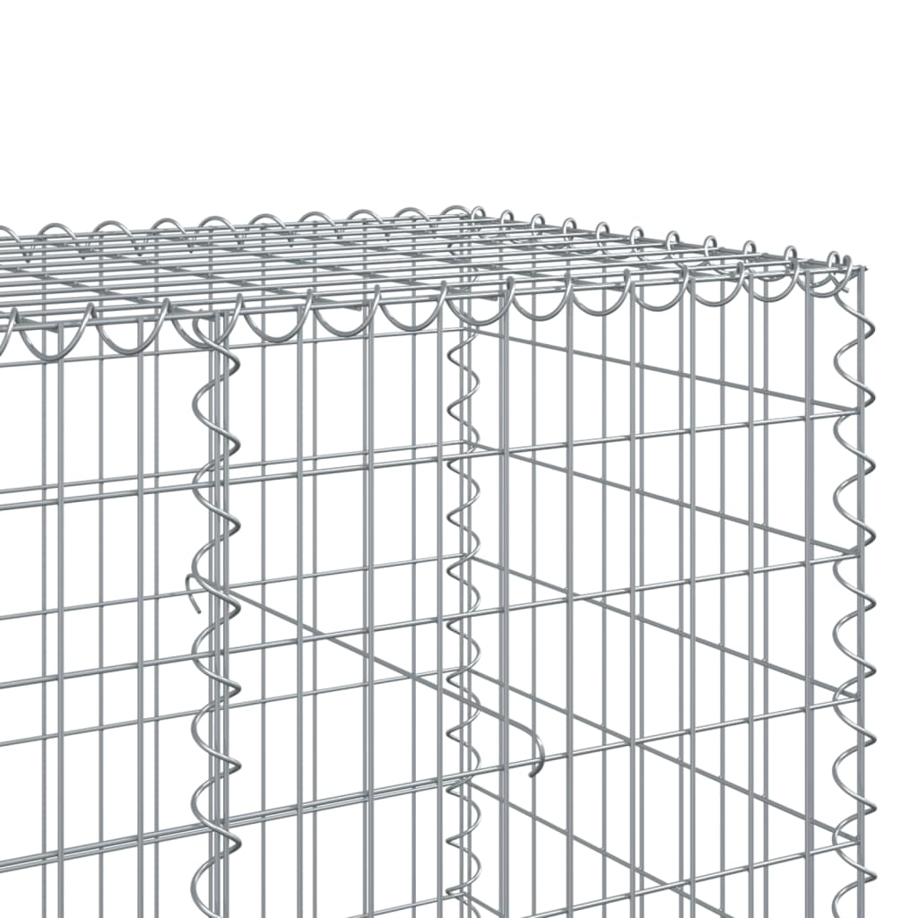 Gabione mit Deckel 150x100x100 cm Verzinktes Eisen