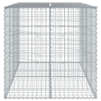 Gabione mit Deckel 200x100x100 cm Verzinktes Eisen