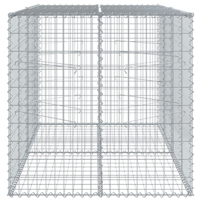 Gabione mit Deckel 200x100x100 cm Verzinktes Eisen