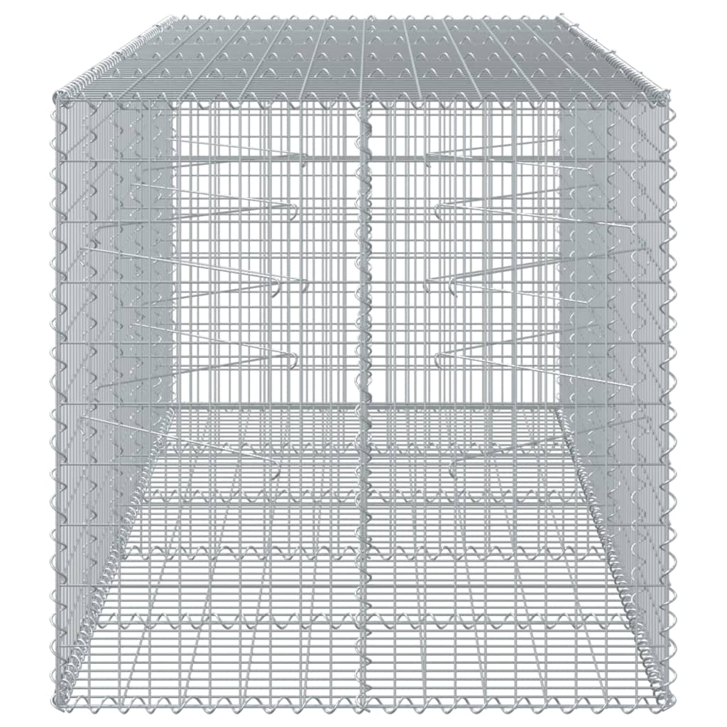 Gabione mit Deckel 250x100x100 cm Verzinktes Eisen