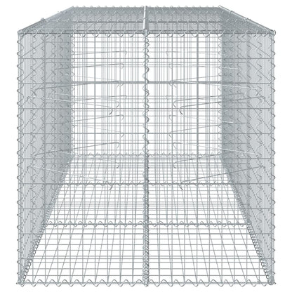 Gabione mit Deckel 300x100x100 cm Verzinktes Eisen