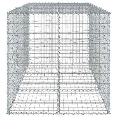 Gabione mit Deckel 300x100x100 cm Verzinktes Eisen