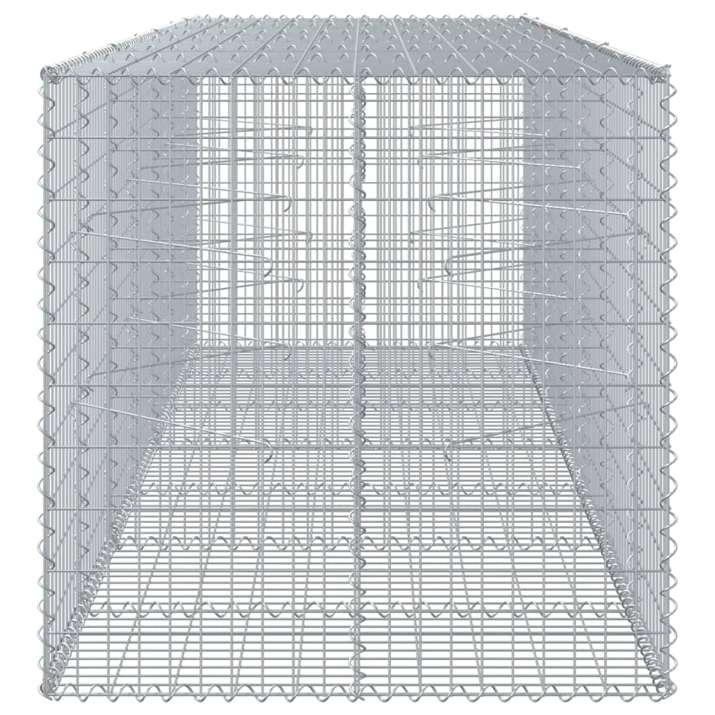 Gabione mit Deckel 350x100x100 cm Verzinktes Eisen