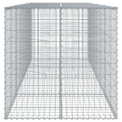 Gabione mit Deckel 400x100x100 cm Verzinktes Eisen