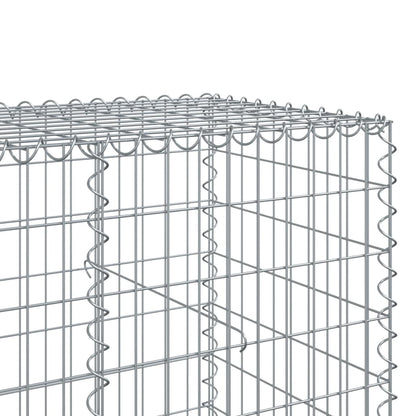 Gabione mit Deckel 400x100x100 cm Verzinktes Eisen