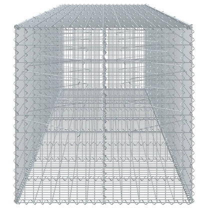 Gabione mit Deckel 450x100x100 cm Verzinktes Eisen