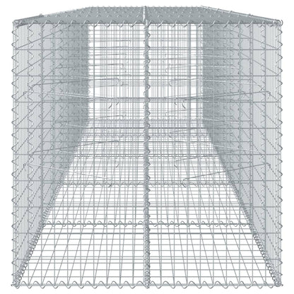 Gabione mit Deckel 500x100x100 cm Verzinktes Eisen