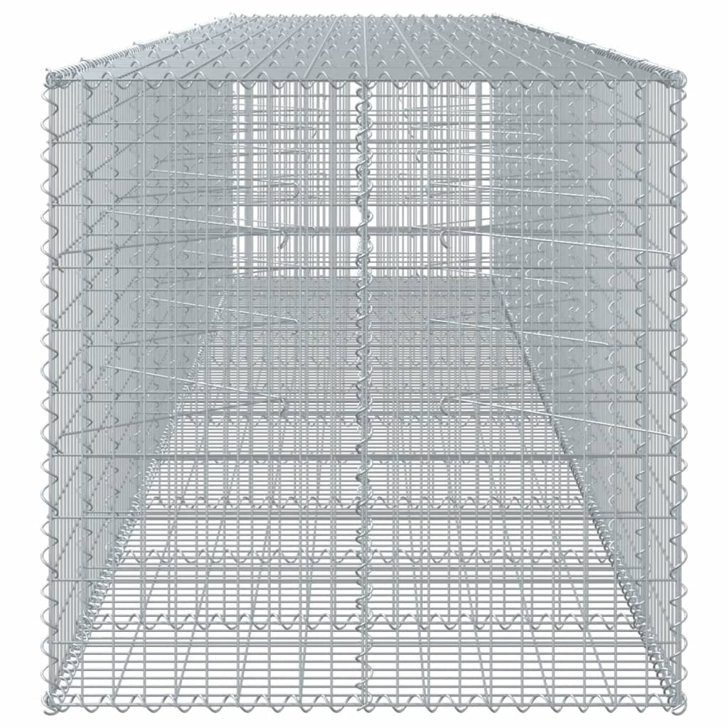 Gabione mit Deckel 550x100x100 cm Verzinktes Eisen