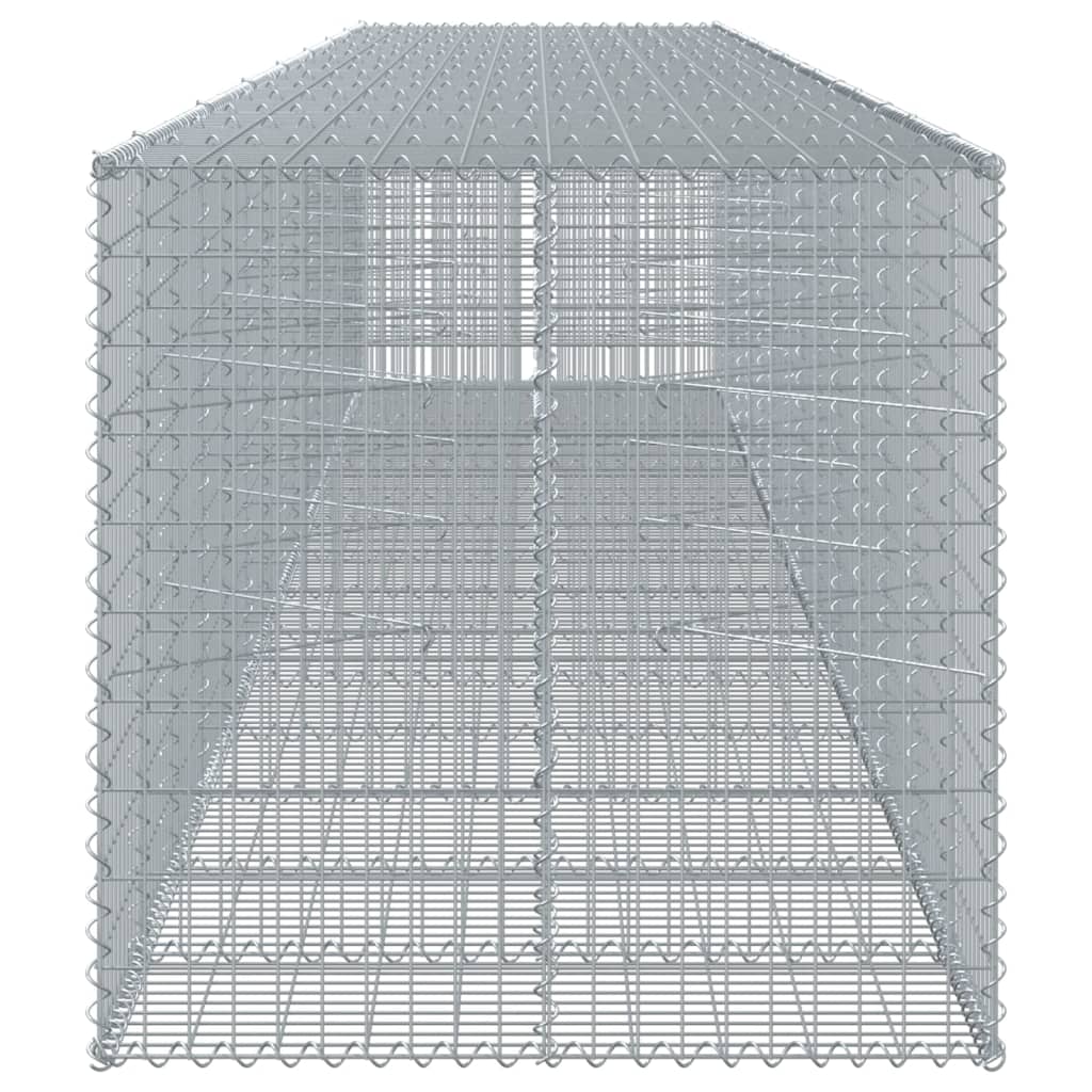 Gabione mit Deckel 750x100x100 cm Verzinktes Eisen