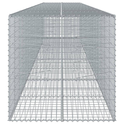 Gabione mit Deckel 800x100x100 cm Verzinktes Eisen