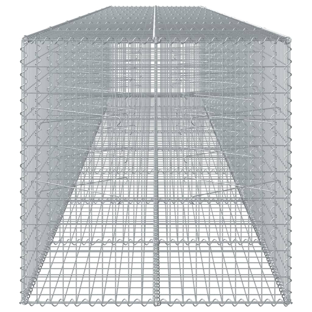 Gabione mit Deckel 800x100x100 cm Verzinktes Eisen