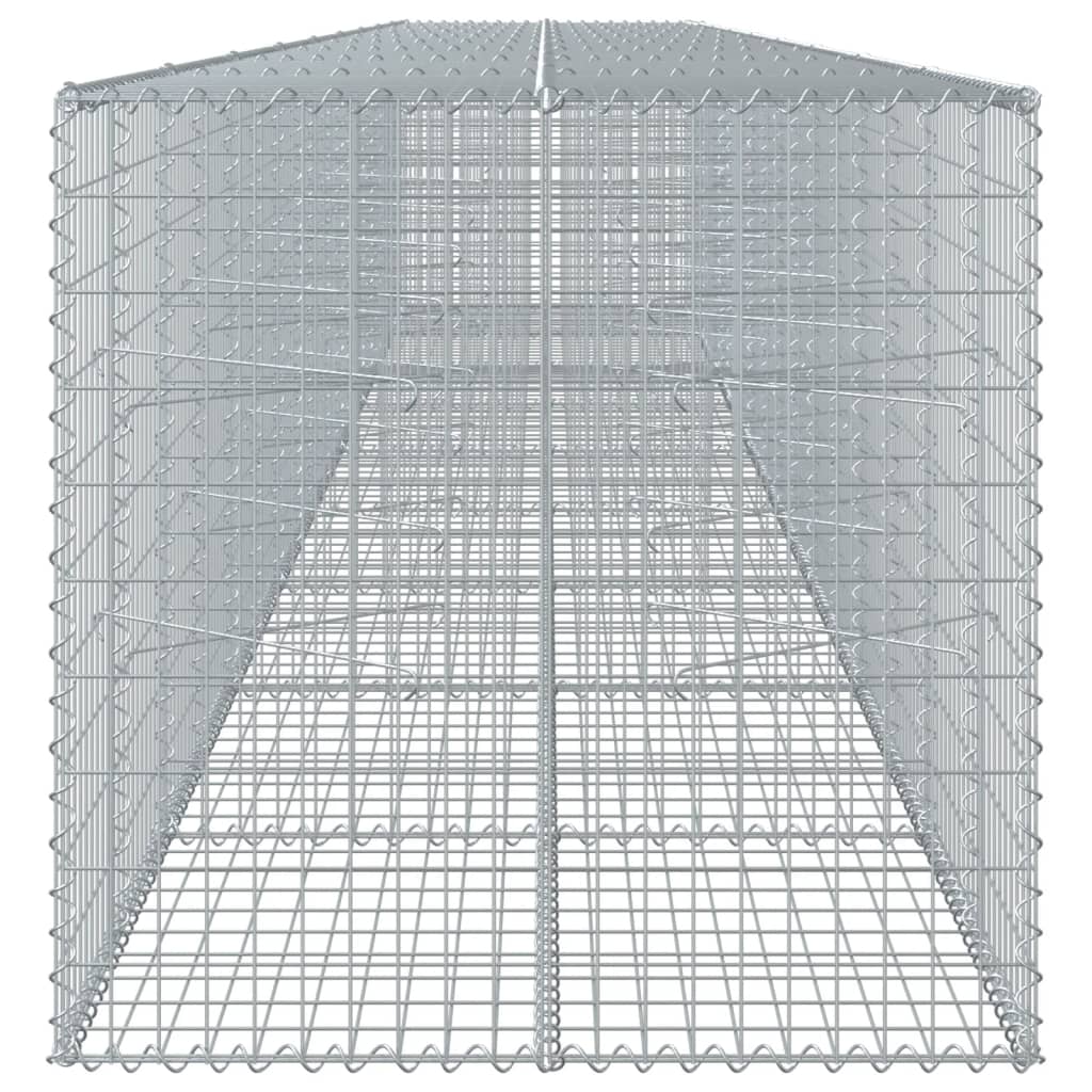 Gabione mit Deckel 900x100x100 cm Verzinktes Eisen