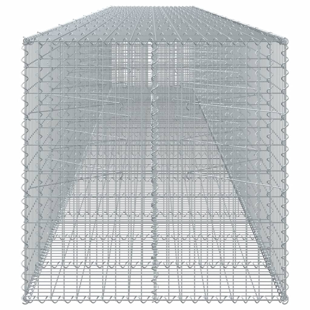 Gabione mit Deckel 950x100x100 cm Verzinktes Eisen