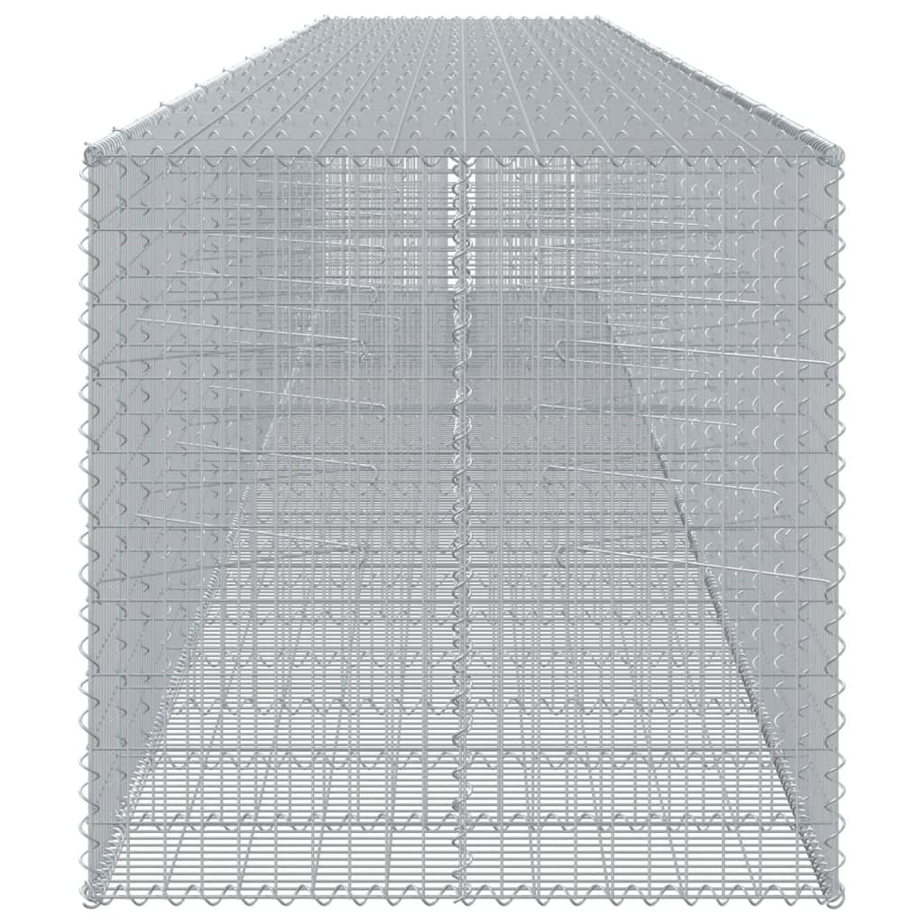 Gabione mit Deckel 1050x100x100 cm Verzinktes Eisen