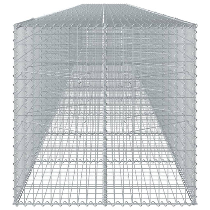 Gabione mit Deckel 1200x100x100 cm Verzinktes Eisen