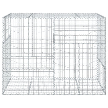 Gabione mit Deckel 200x100x150 cm Verzinktes Eisen