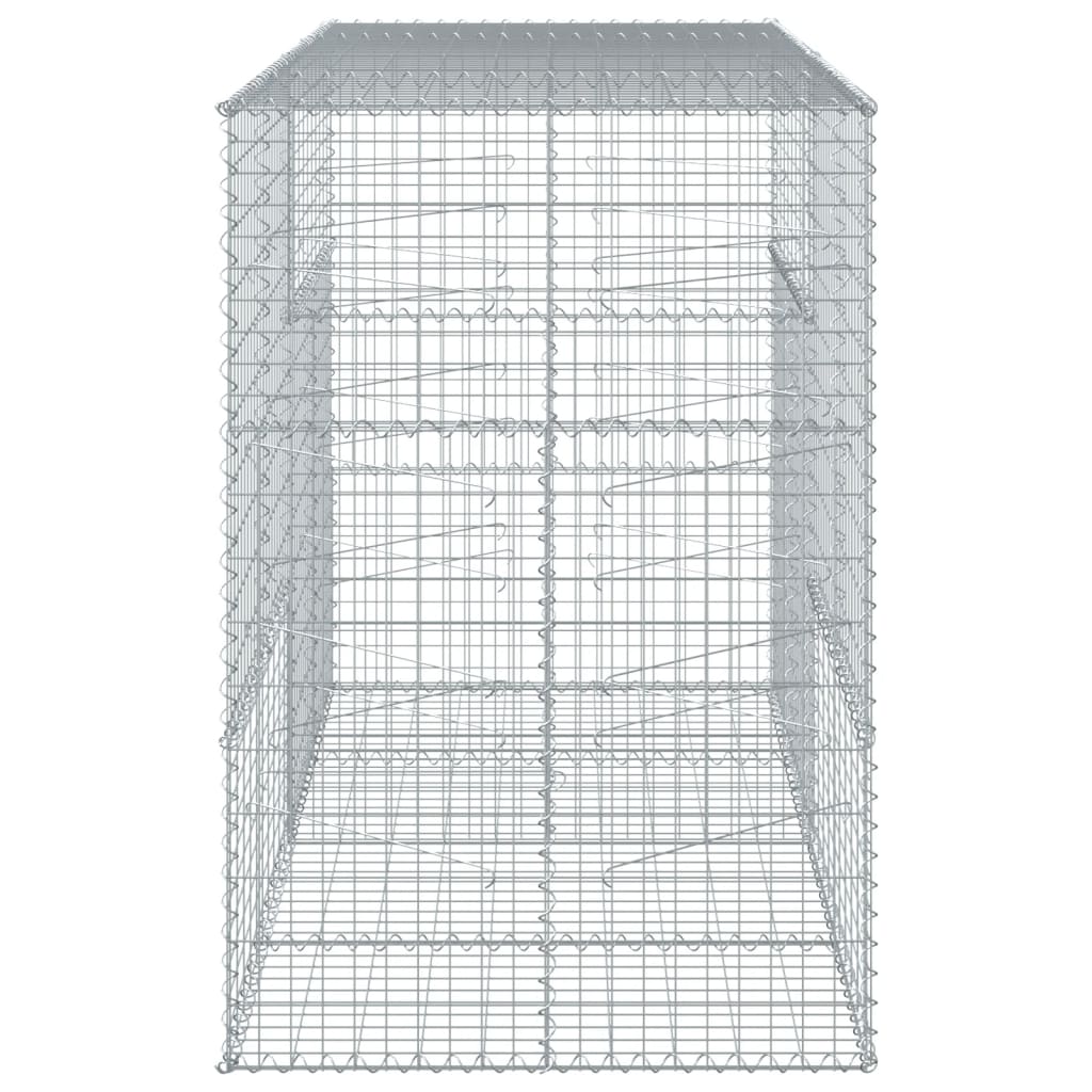 Gabione mit Deckel 200x100x150 cm Verzinktes Eisen