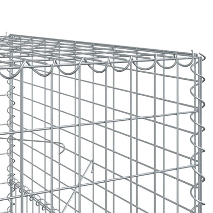 Gabione mit Deckel 200x100x150 cm Verzinktes Eisen