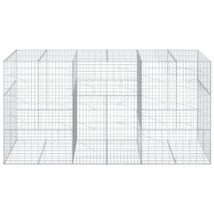 Gabione mit Deckel 300x100x150 cm Verzinktes Eisen