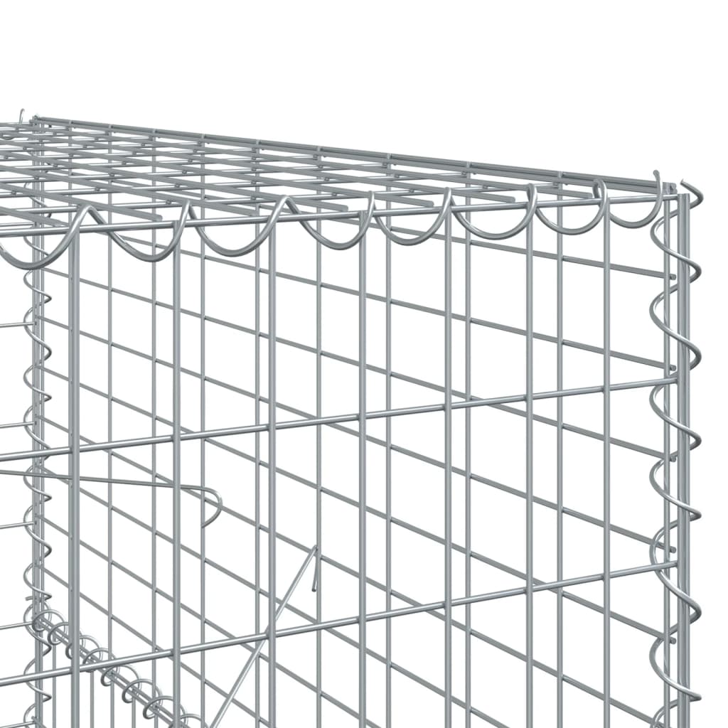 Gabione mit Deckel 300x100x150 cm Verzinktes Eisen