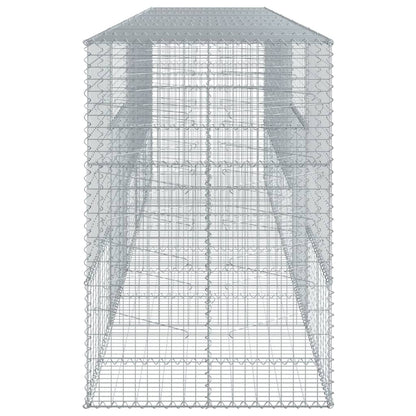 Gabione mit Deckel 500x100x150 cm Verzinktes Eisen