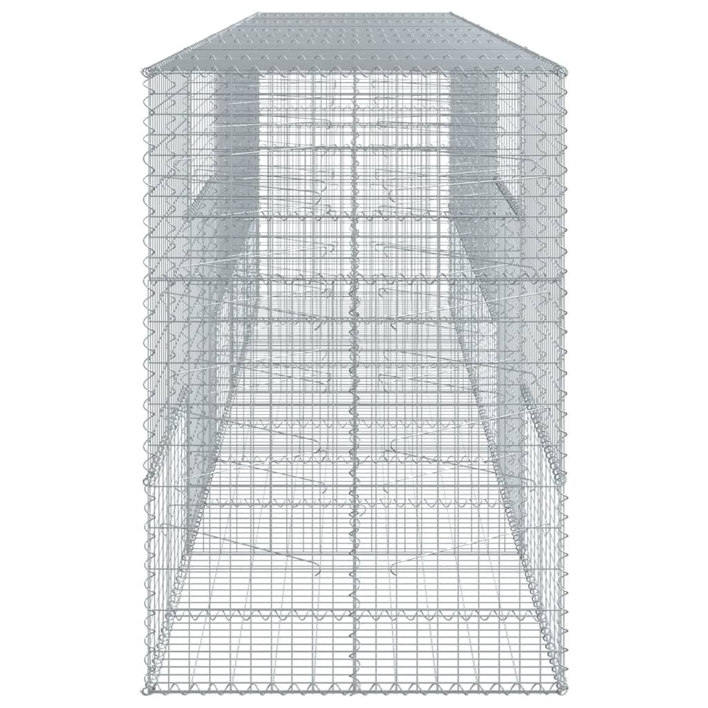 Gabione mit Deckel 500x100x150 cm Verzinktes Eisen