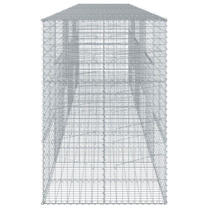 Gabione mit Deckel 600x100x150 cm Verzinktes Eisen