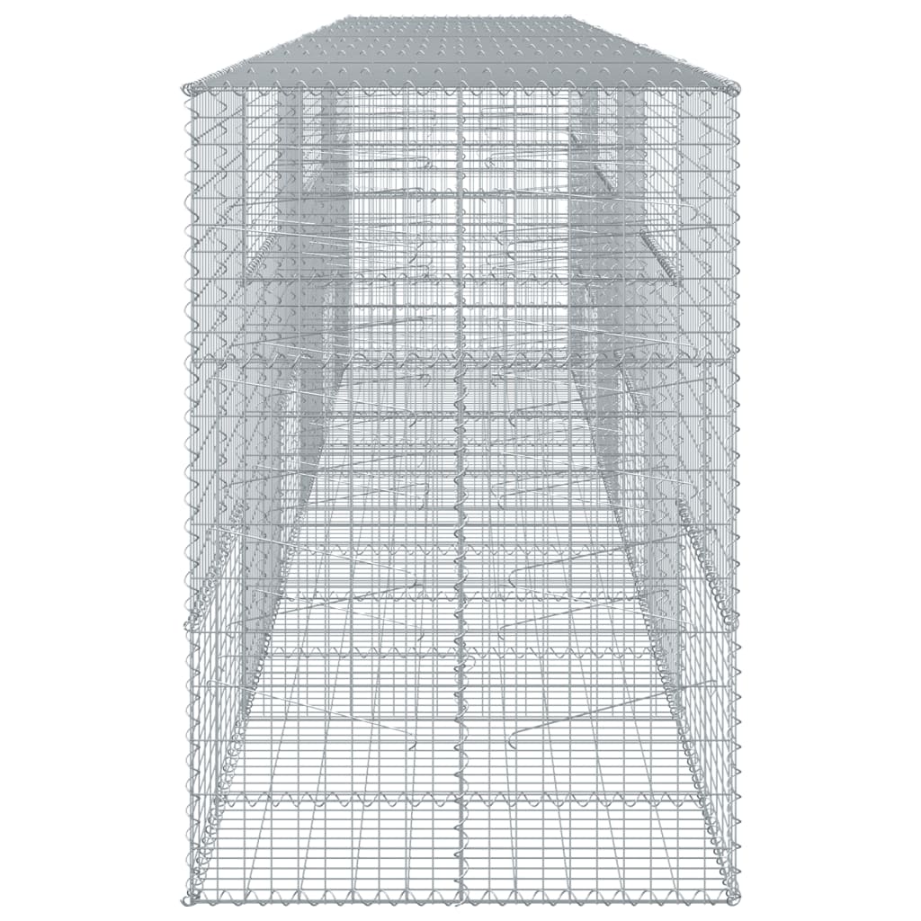 Gabione mit Deckel 600x100x150 cm Verzinktes Eisen