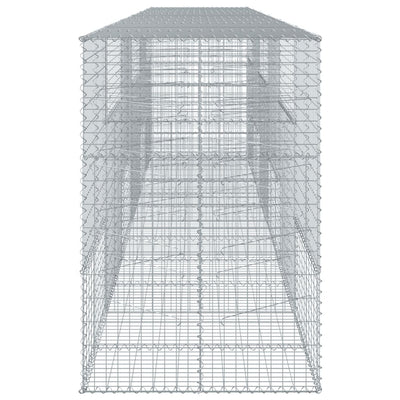 Gabione mit Deckel 600x100x150 cm Verzinktes Eisen