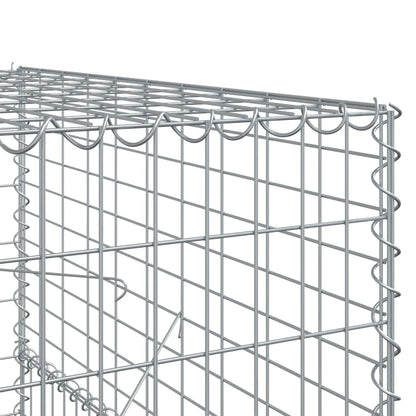 Gabione mit Deckel 600x100x150 cm Verzinktes Eisen