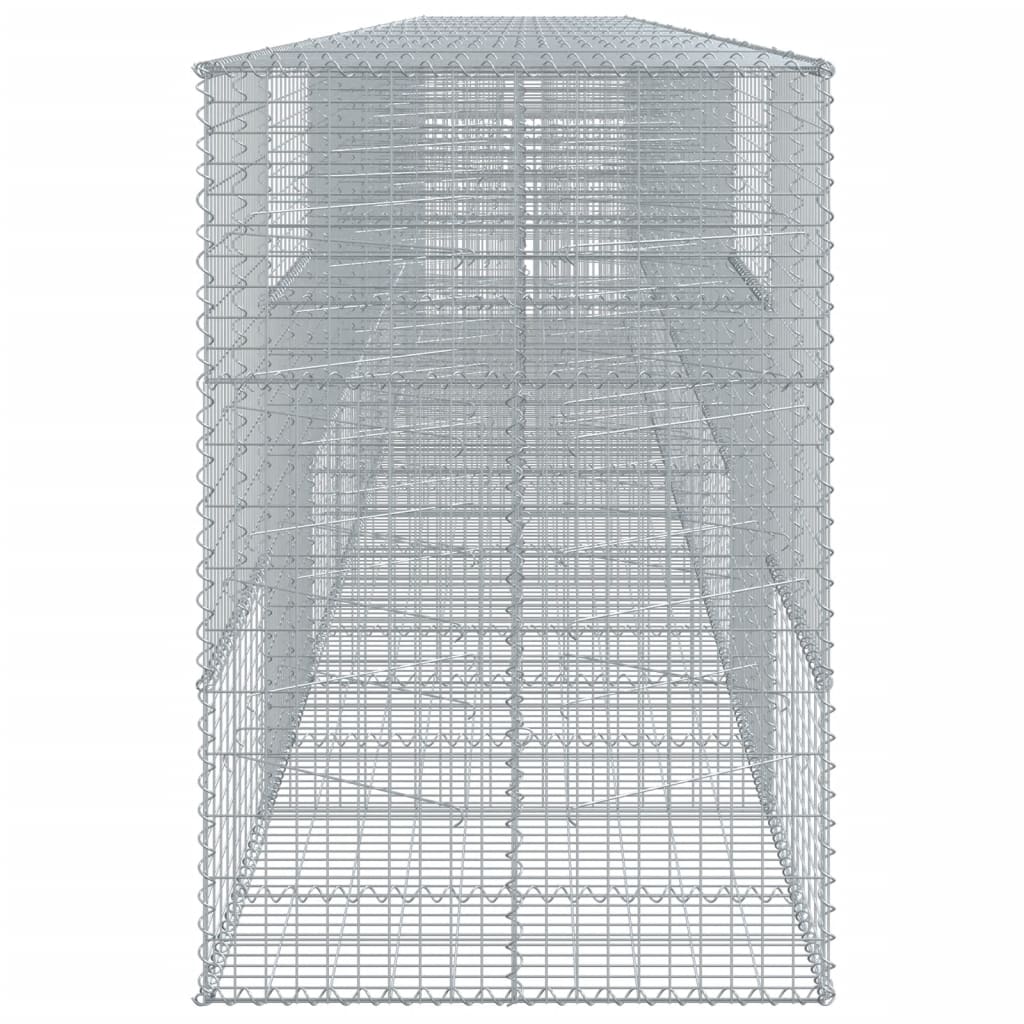 Gabione mit Deckel 900x100x150 cm Verzinktes Eisen