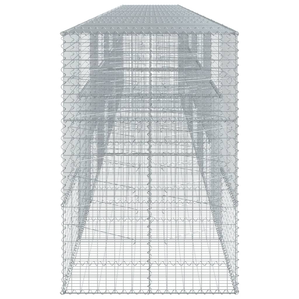 Gabione mit Deckel 1000x100x150 cm Verzinktes Eisen