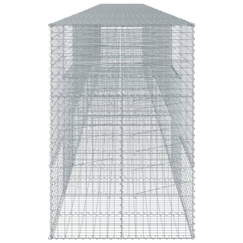 Gabione mit Deckel 1100x100x150 cm Verzinktes Eisen