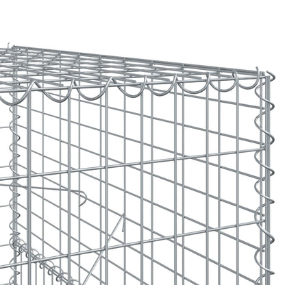 Gabione mit Deckel 1100x100x150 cm Verzinktes Eisen