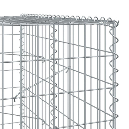 Gabione mit Deckel 100x100x200 cm Verzinktes Eisen