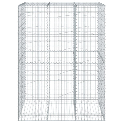 Gabione mit Deckel 150x100x200 cm Verzinktes Eisen