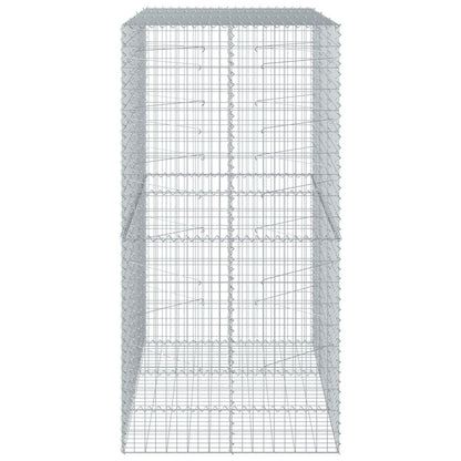 Gabione mit Deckel 150x100x200 cm Verzinktes Eisen