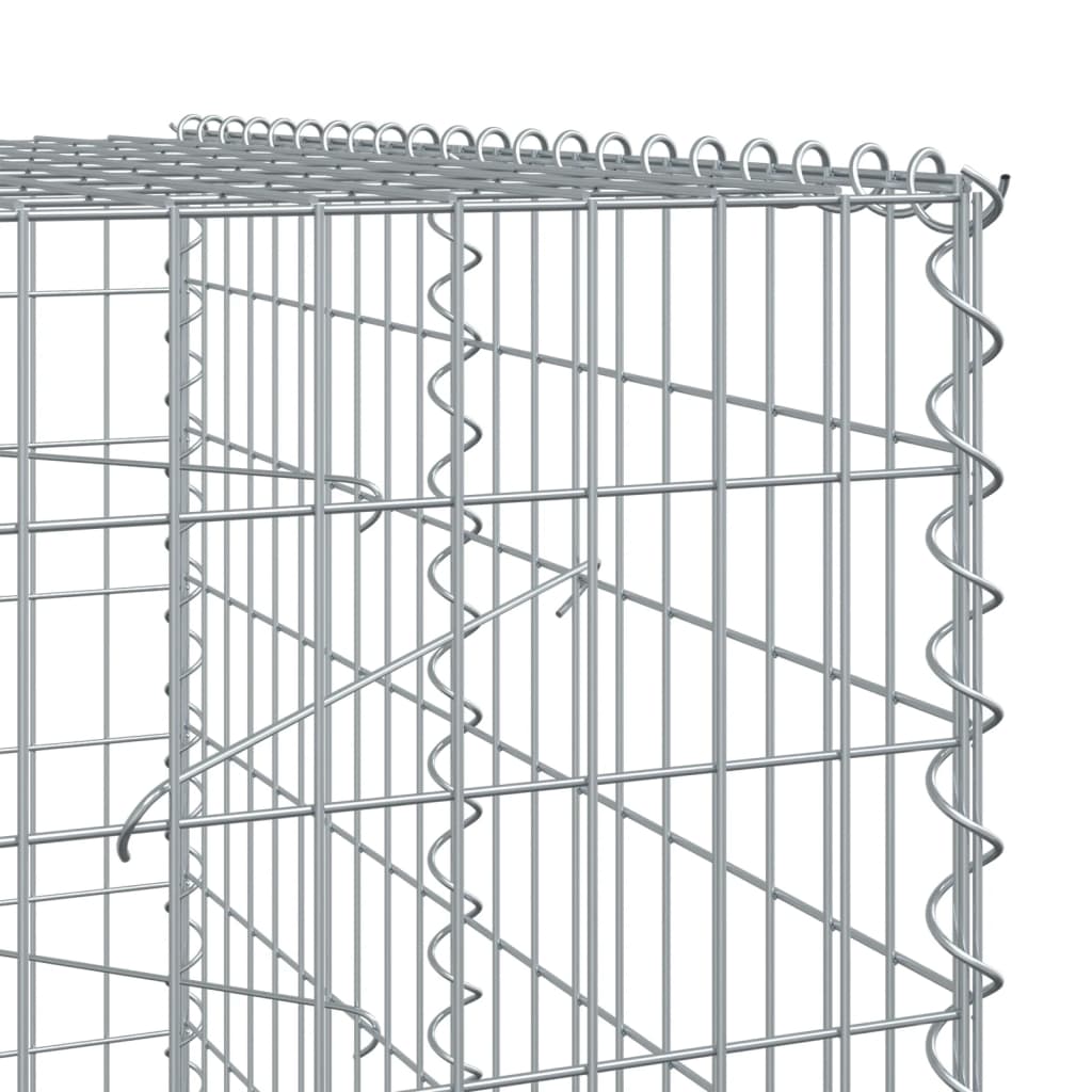 Gabione mit Deckel 150x100x200 cm Verzinktes Eisen