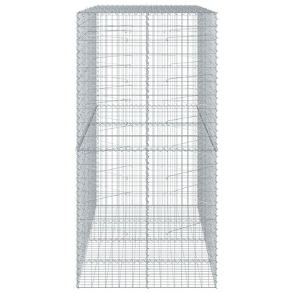 Gabione mit Deckel 200x100x200 cm Verzinktes Eisen