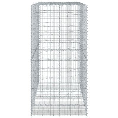 Gabione mit Deckel 200x100x200 cm Verzinktes Eisen