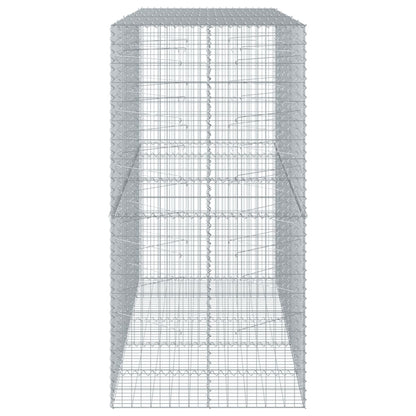 Gabione mit Deckel 250x100x200 cm Verzinktes Eisen