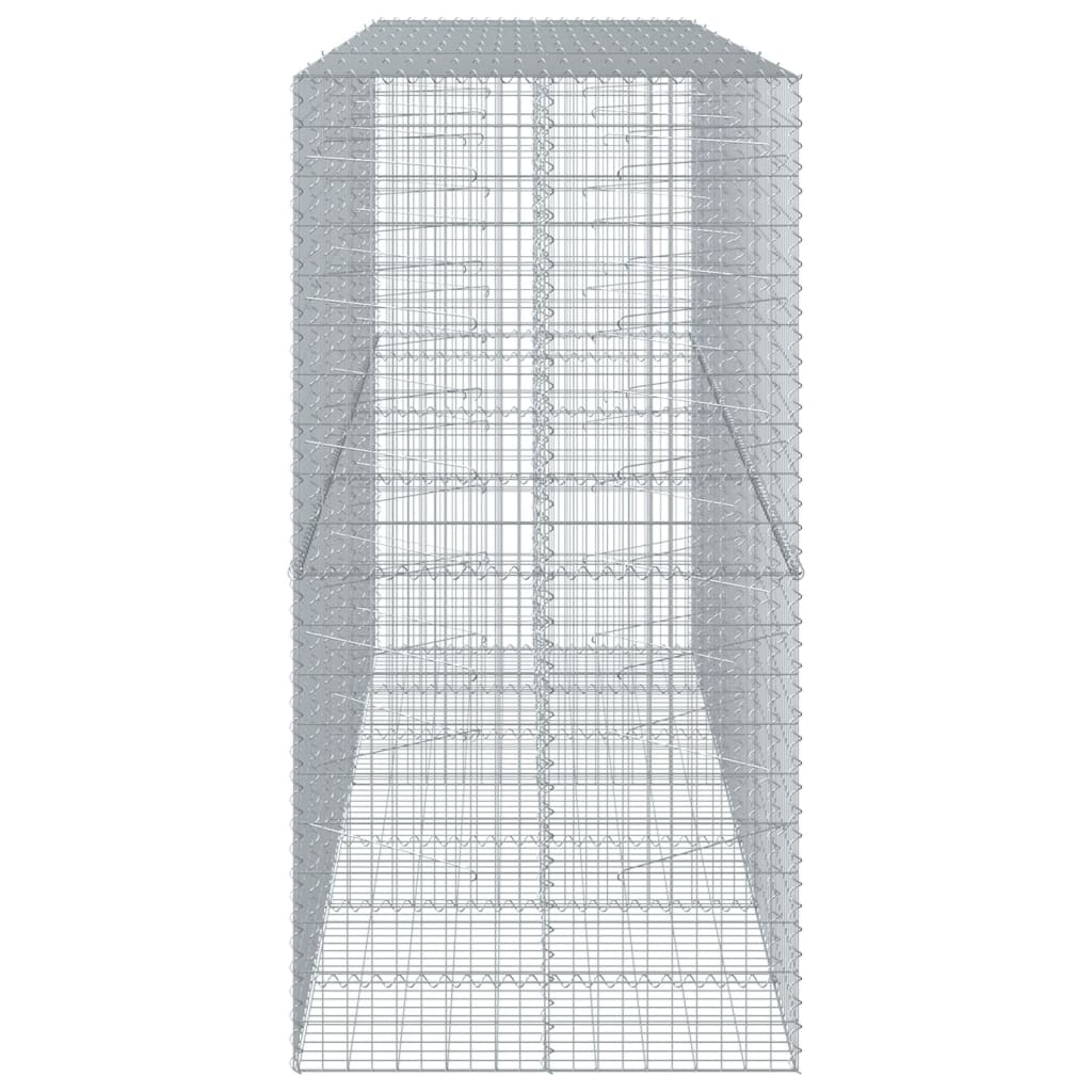 Gabione mit Deckel 350x100x200 cm Verzinktes Eisen