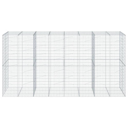 Gabione mit Deckel 400x100x200 cm Verzinktes Eisen